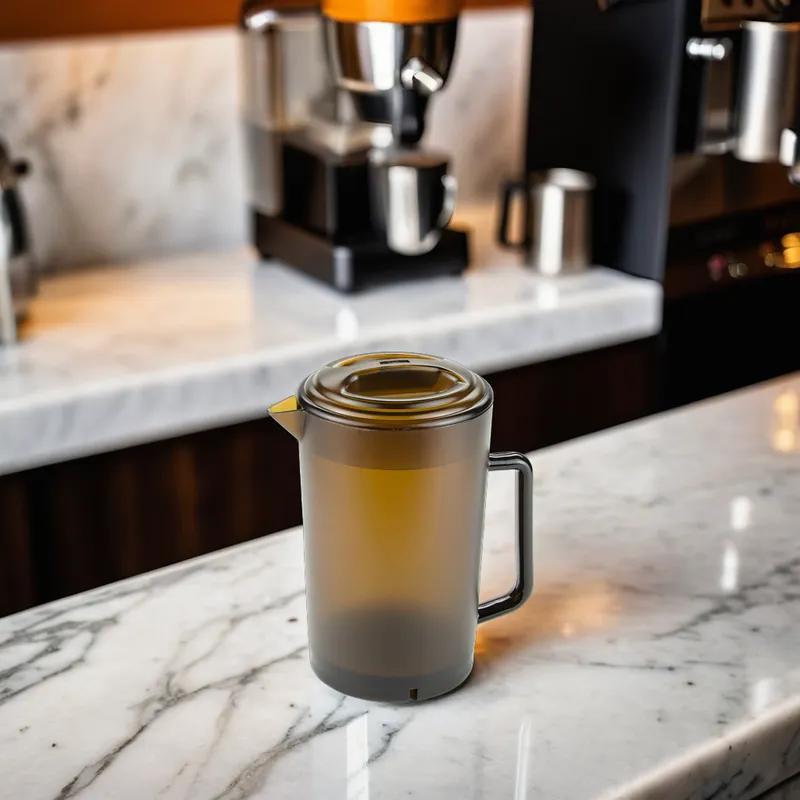 Bulk Brew Espresso Pitcher 64 OZ SAN Amber Textured 1/Each