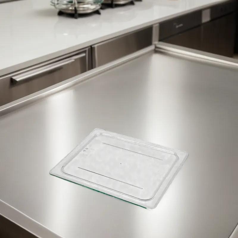 Lid 1/2 Size 12.75X10.4375 IN Clear Rectangle With Handle Lid 1/Each