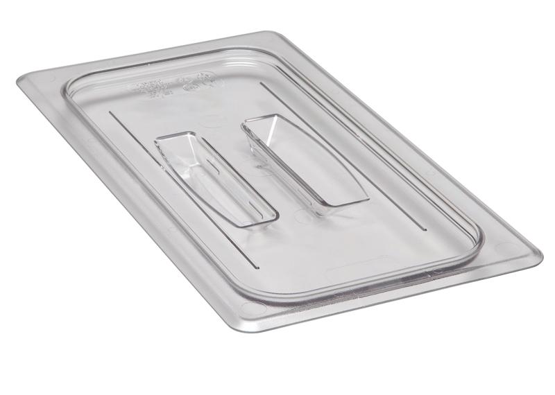 Camwear® Salad Lid Food Pan 1/3 Size Clear PC With No Hole Lid 1/Each