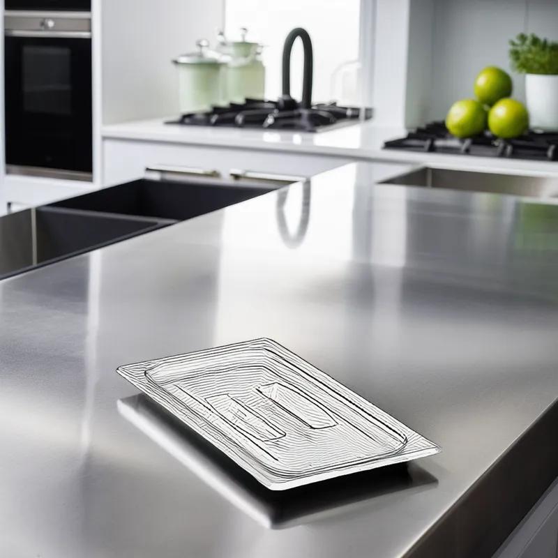 Salad Lid Food Pan 1/3 Size Clear PC With No Hole Lid 1/Each