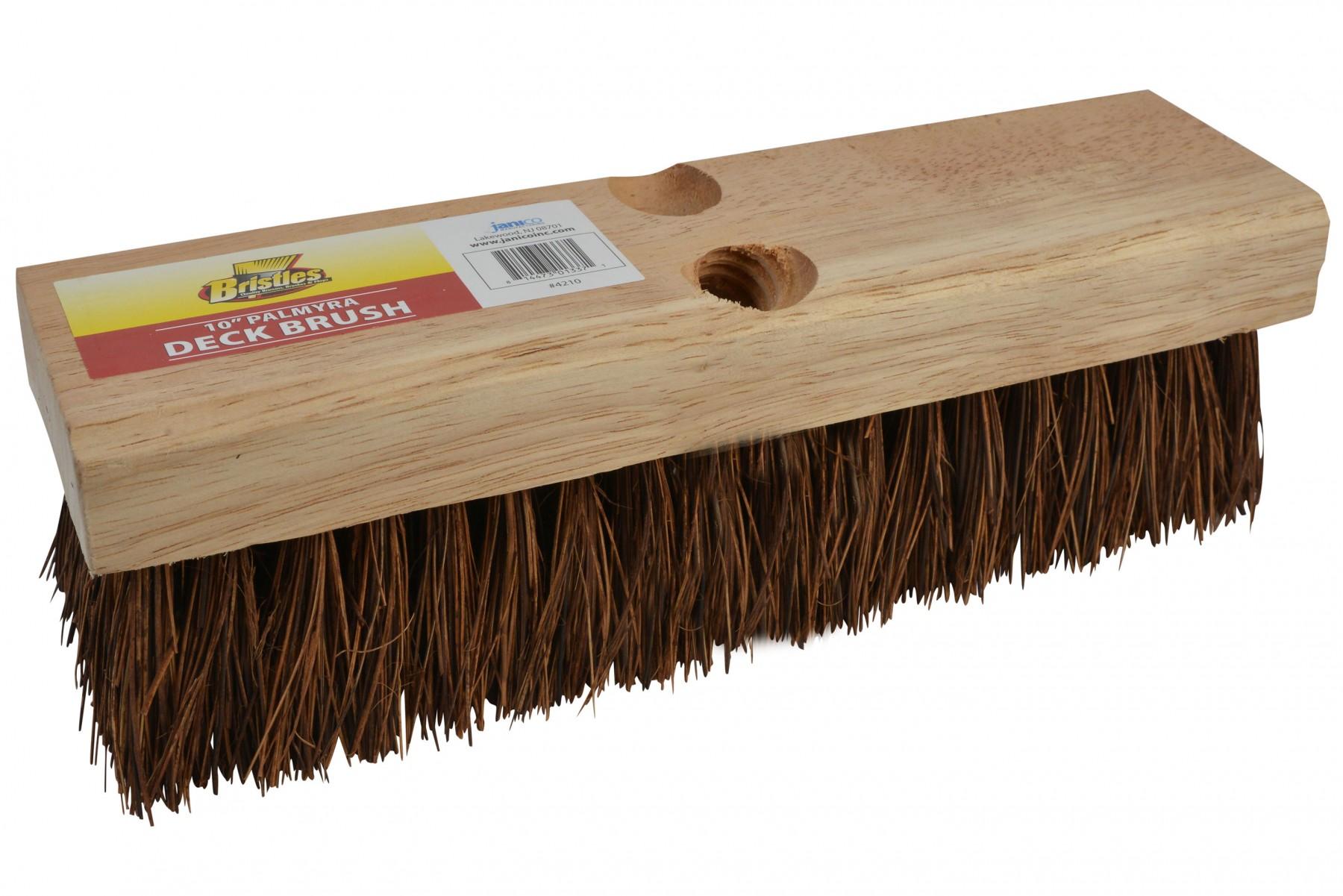Deck Brush 10 IN Wood Palmyra Brown Tan Without Handle 1/Each