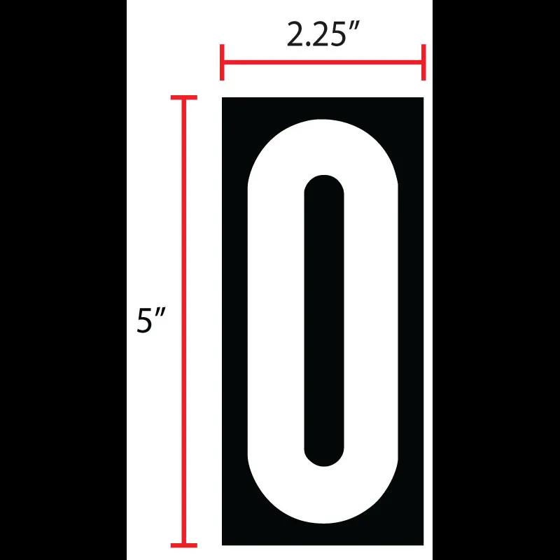 Gas Pumps Numbers 2.25X5 IN Plastic 20MIL #0 Magnetic Weatherproof 25/Pack