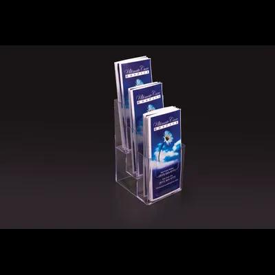 Excelsior® Literature Display Rack 5.5 IN Acrylic Clear Straight 3-Tier 1.75 IN Pockets 1/Each