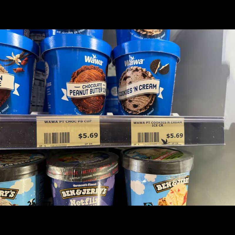 Ice Cream Freezer Molding Tag 47.75X1.25 IN Black Clear C-Channel 12/Case