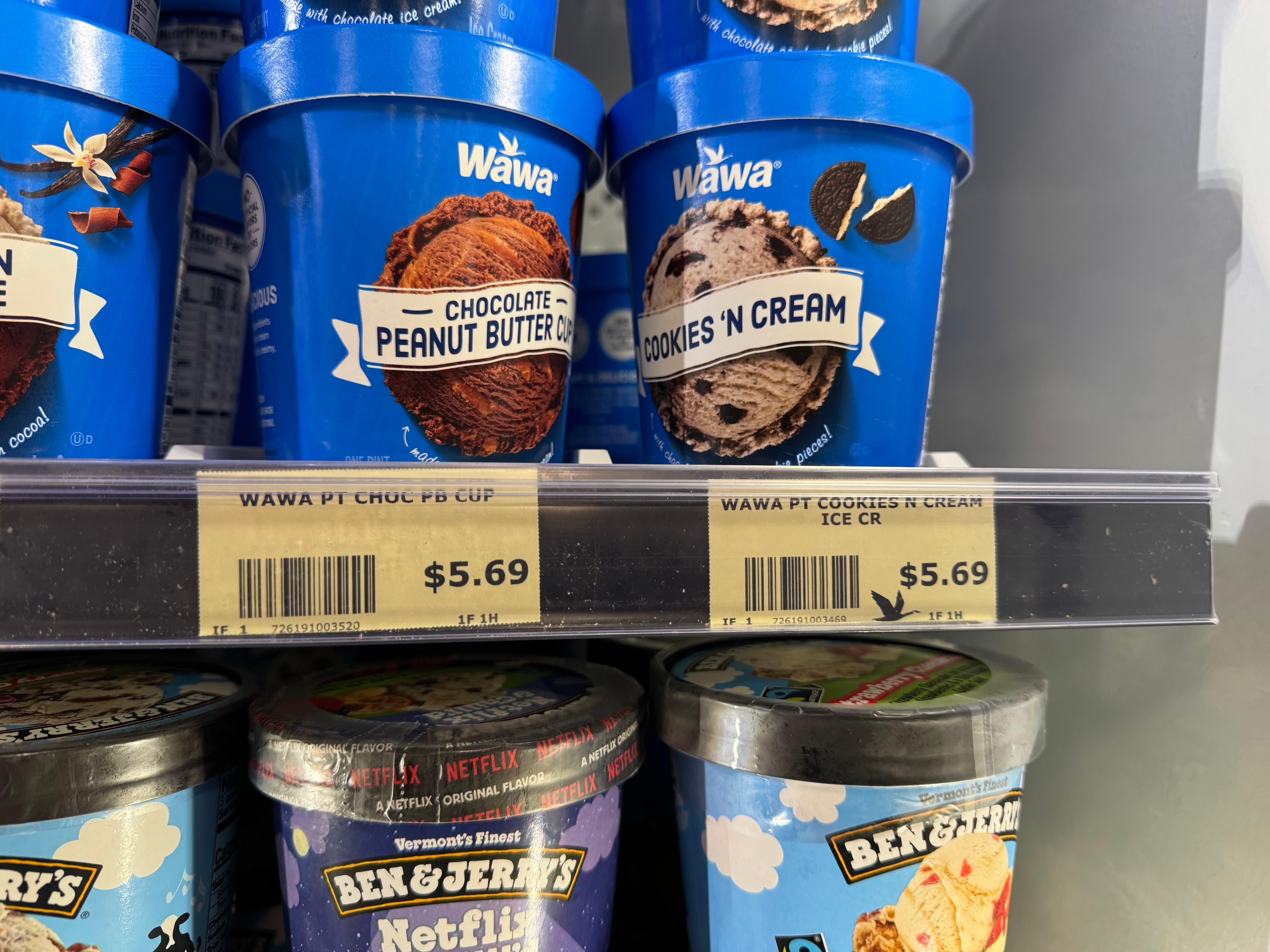 Ice Cream Freezer Molding Tag 47.75X1.25 IN Black Clear C-Channel 12/Case