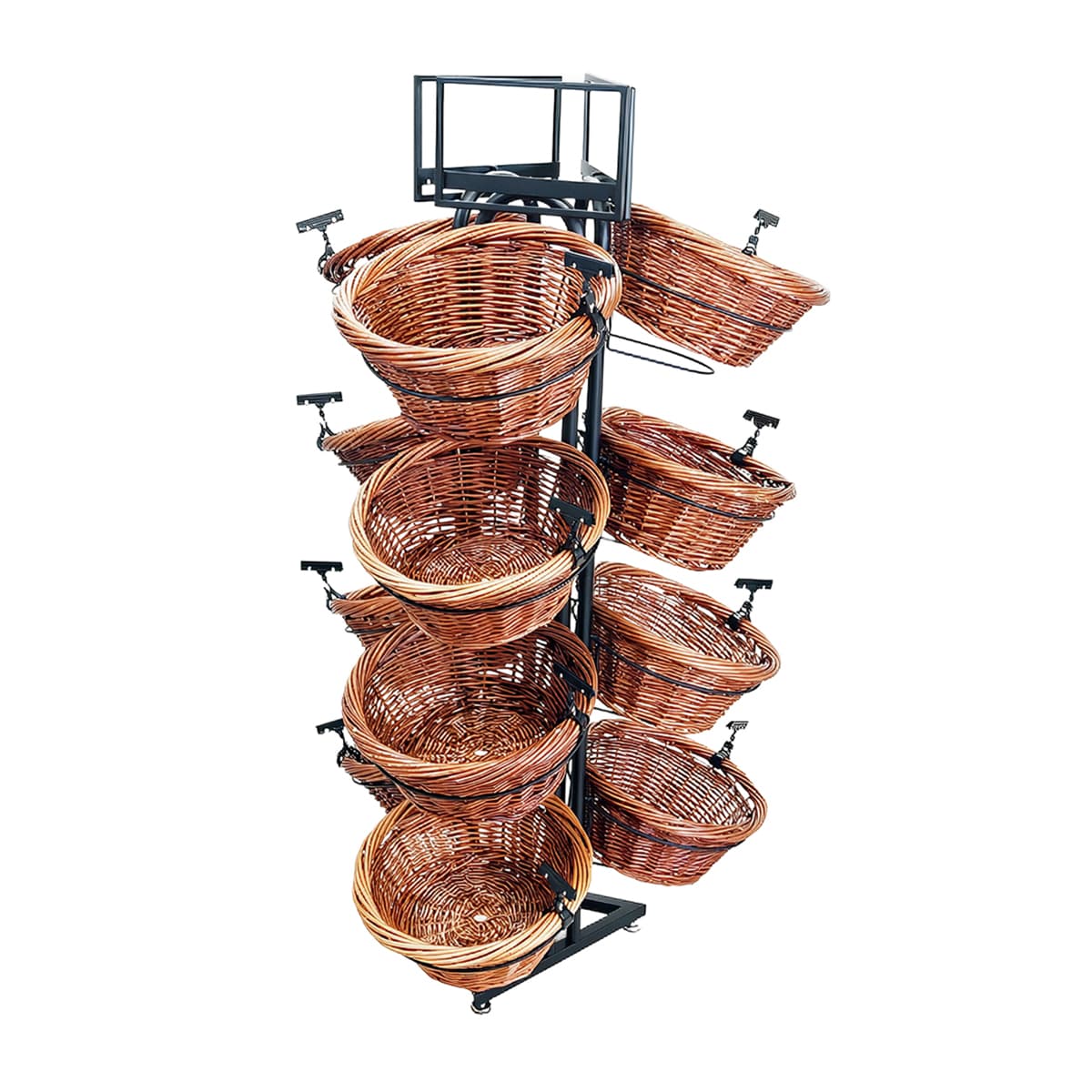 Merchandiser Display Rack With 12 Baskets 1/Case