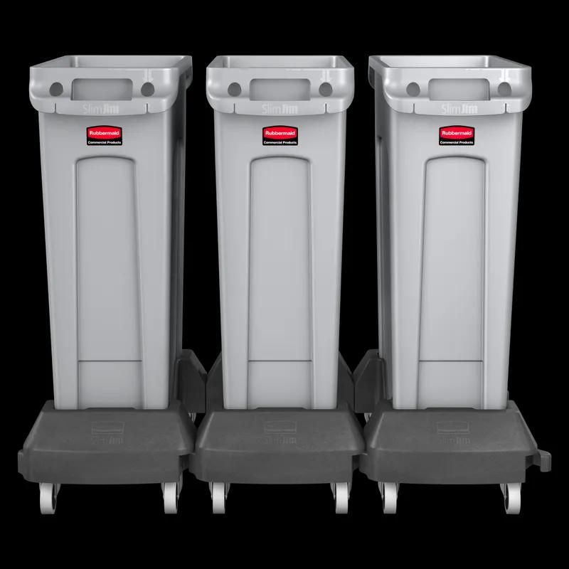 Slim Jim® Cleaning Cart Dolly 23.81X14.63X8.38 IN Black Resin Trainable 3 IN Non-Marking Casters 1/Each