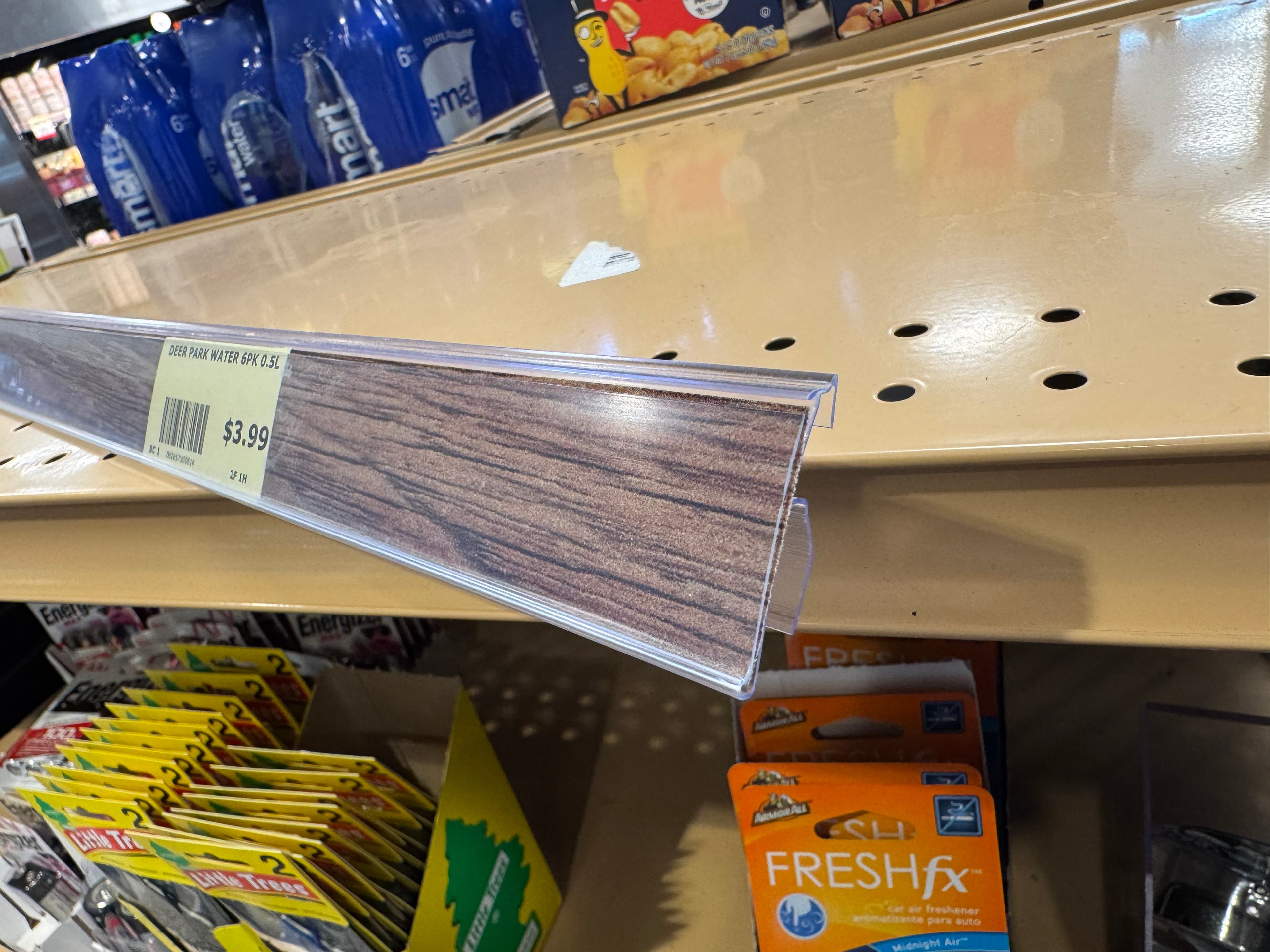 Cheese Produce Retail Tag Molding Shelf Molding 3 FT For Shelf 10/Case