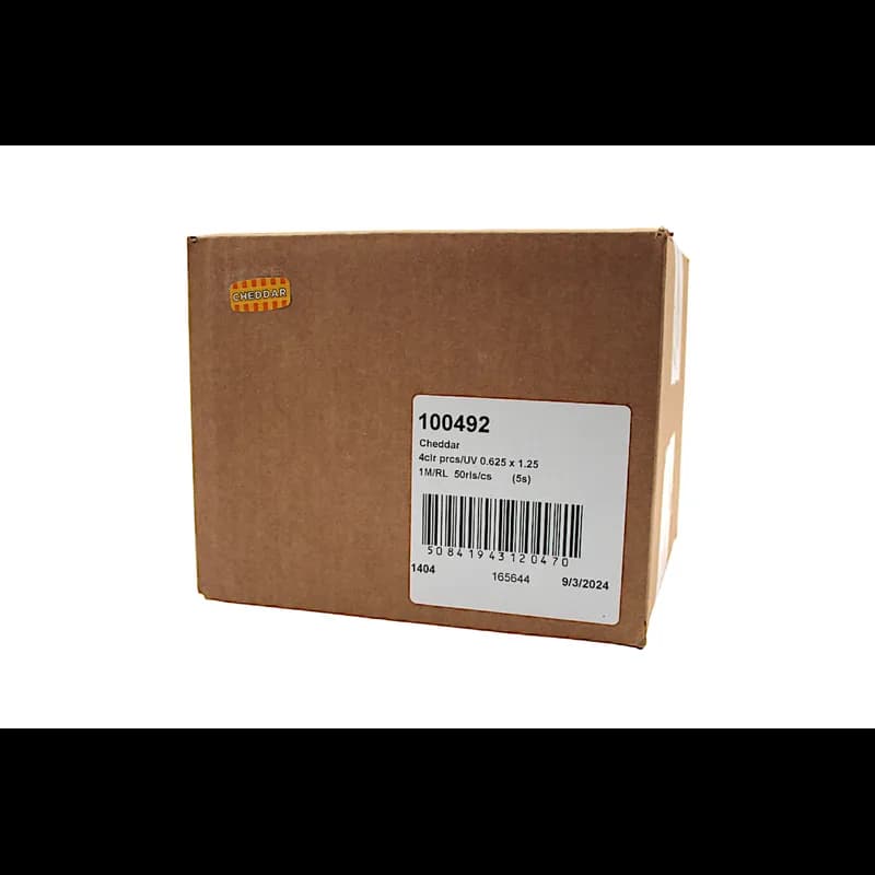 Cheddar Bakery Flavor Label 0.625X1.25 IN Oval 4 Color Process UV 1000 Count/Roll 50 Rolls/Case 50000 Count/Case