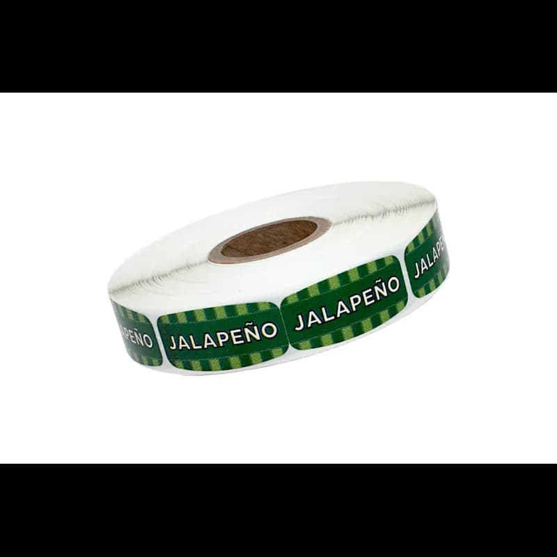 Jalapeno Bakery Flavor Label 0.625X1.25 IN Oval 4 Color Process UV 1000 Count/Roll 50 Rolls/Case 50000 Count/Case