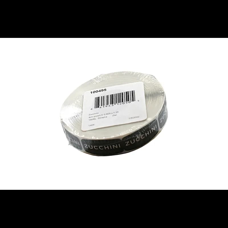 Zucchini Bakery Flavor Label 0.625X1.25 IN Oval 4 Color Process UV 1000 Count/Roll 50 Rolls/Case 50000 Count/Case