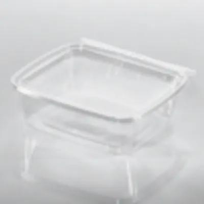 Fresh N' Sealed® Deli Container Hinged With Flat Lid 28 OZ PET Clear Rectangle 240/Case