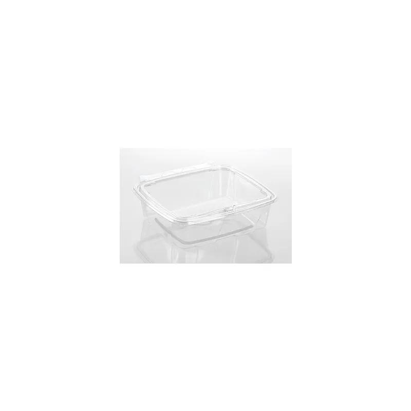 Fresh N' Sealed® Deli Container Hinged With Flat Lid 48 OZ PET Clear Rectangle 150/Case