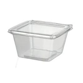Fresh N' Sealed® Deli Container Hinged With Flat Lid 12 OZ PET Clear Square 256/Case