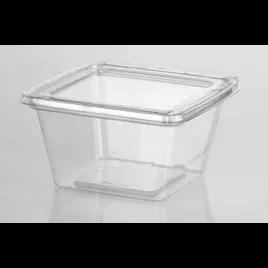 Fresh N' Sealed® Deli Container Hinged With Flat Lid 12 OZ PET Clear Square 256/Case