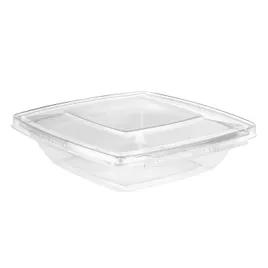 Safe-T-Fresh® Deli Container Hinged With Flat Lid 24 OZ RPET Clear Square 174/Case