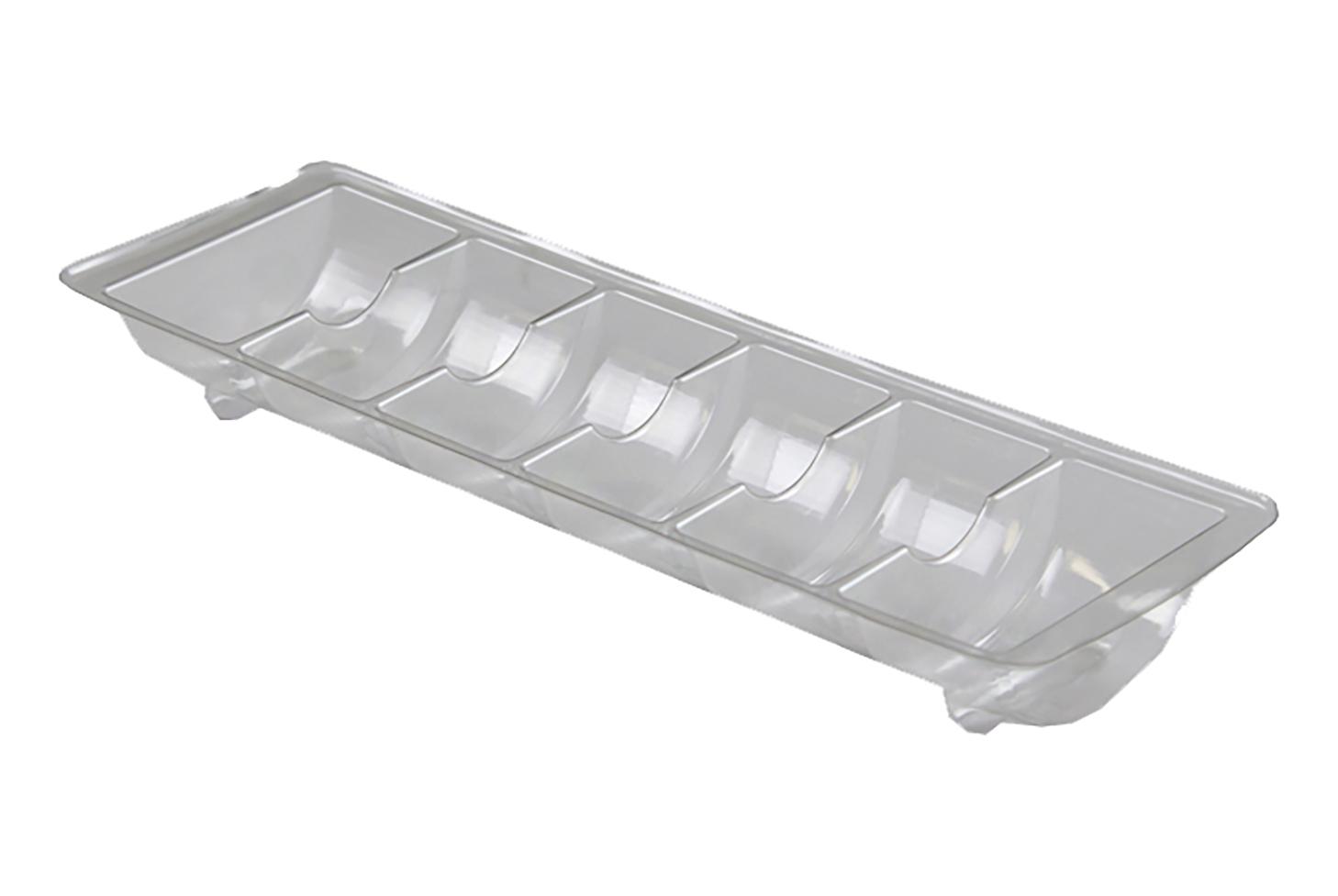 Macaron Tray 8.125X2.625X1.1875 IN 6 Compartment Clear 1.125X2.125X.875 IN Cavity 500/Case