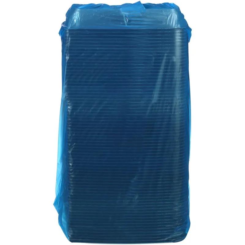 Take-Out Container Base 11X8X1.63 IN 3 Compartment PP Black Rectangle 150/Case