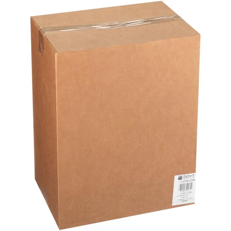 Take-Out Container Base 11X8X1.63 IN 3 Compartment PP Black Rectangle 150/Case
