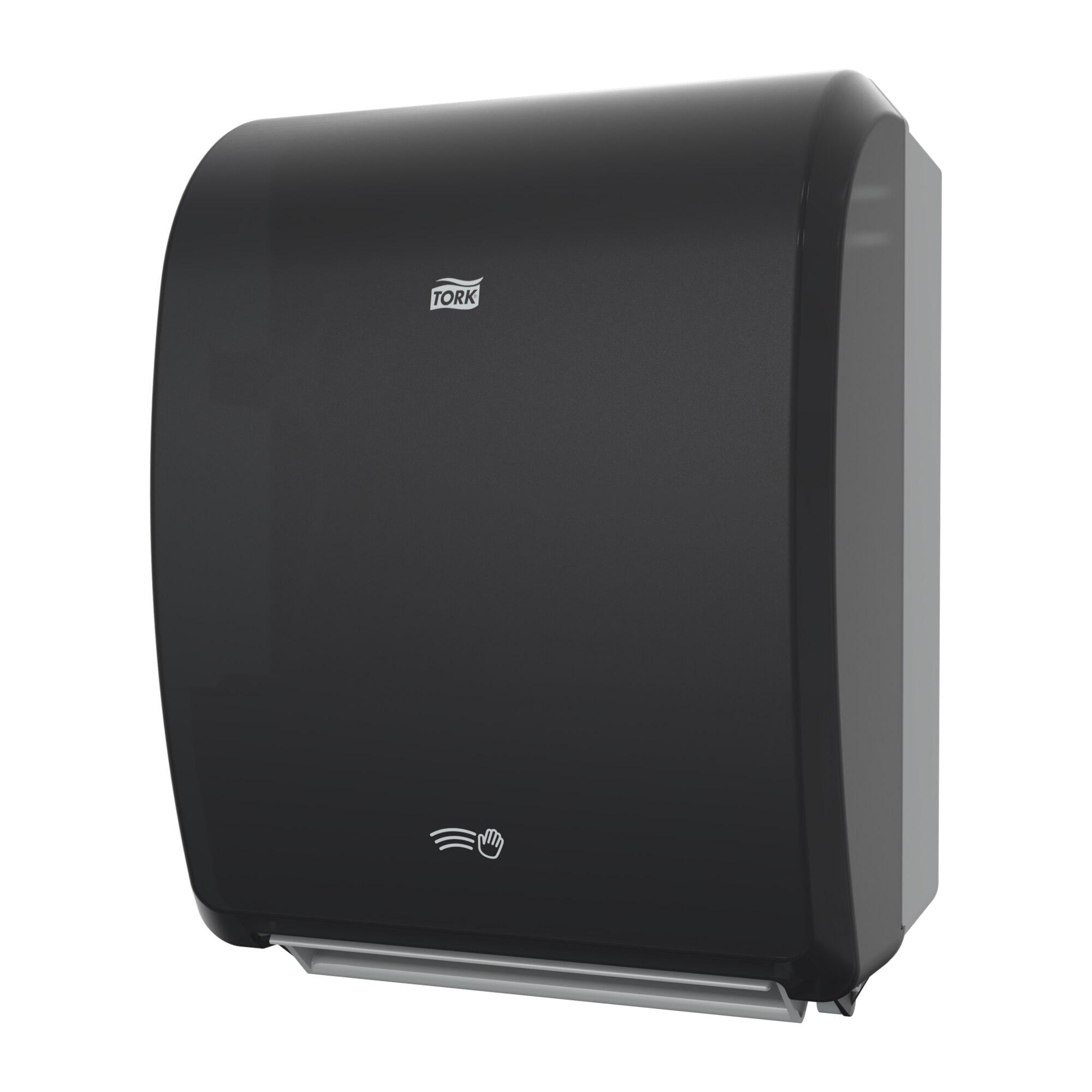 Tork H71 Paper Towel Dispenser 9.32X12.32X15.95 IN Plastic Wall Mount Black Standard Roll Electronic Sensor 1/Each