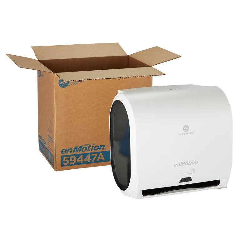 enMotion® Impulse® Paper Towel Dispenser 9.25X14.6X14 IN Wall Mount White 1-Roll Touchless Automatic 10IN Roll 1/Each