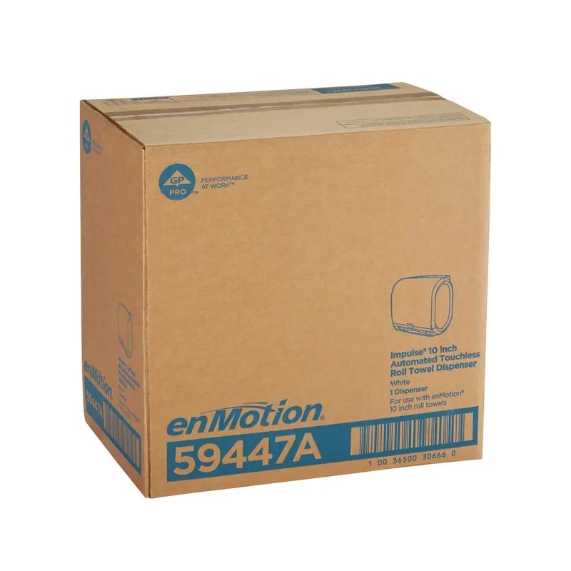 enMotion® Impulse® Paper Towel Dispenser 9.25X14.6X14 IN Wall Mount White 1-Roll Touchless Automatic 10IN Roll 1/Each