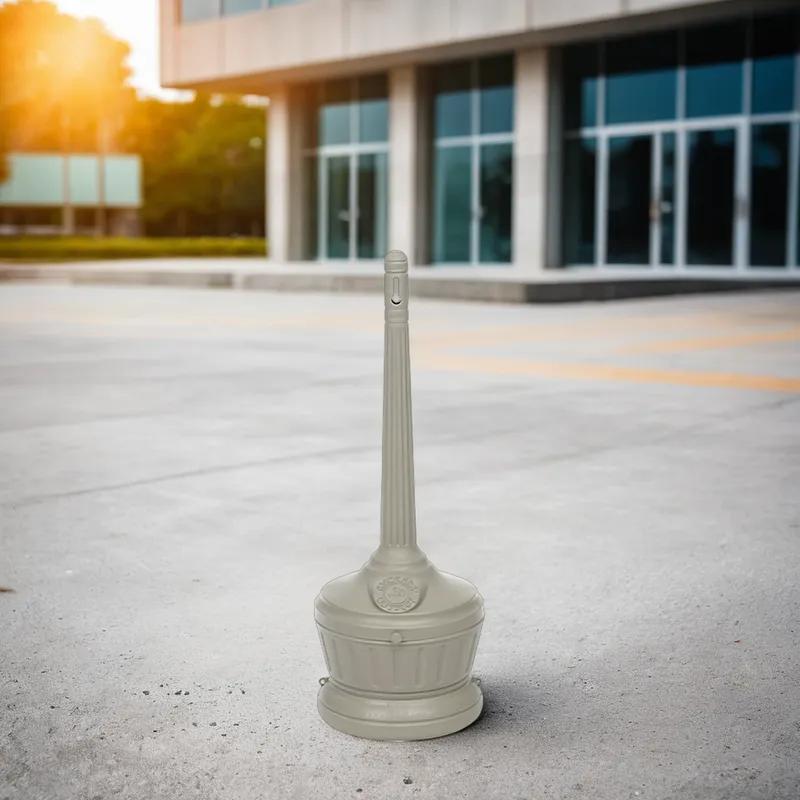 Smokers' Outpost® Ashtray 15X15.5X43 IN Beige PE Oxygen-Restricting 1/Each