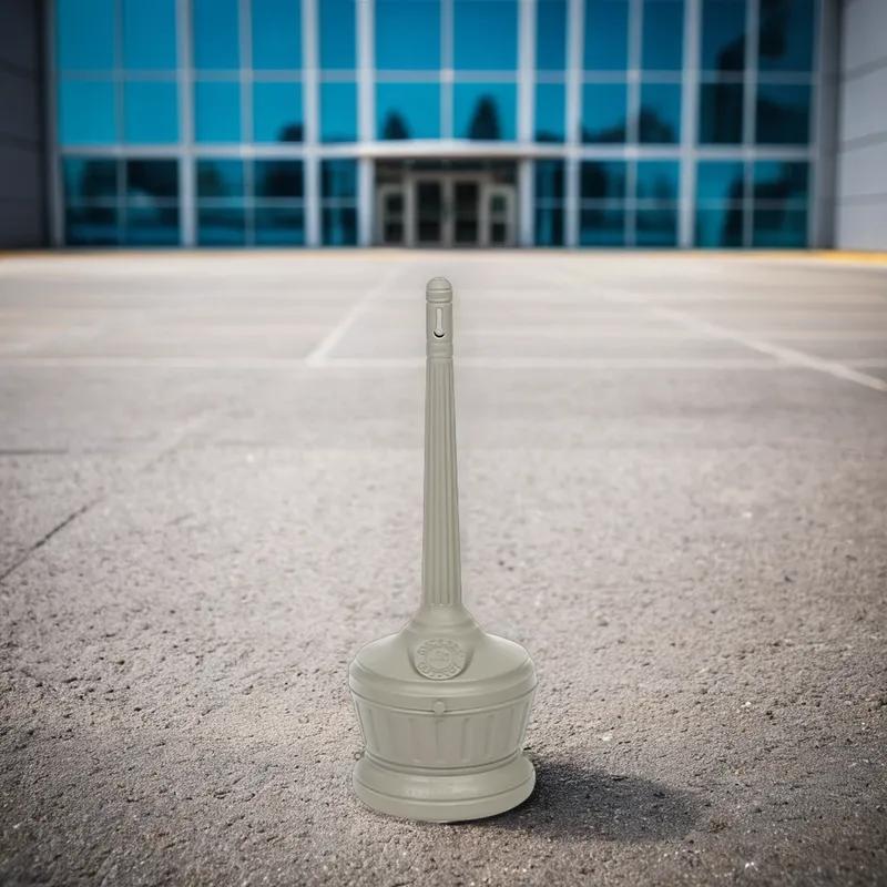 Smokers' Outpost® Ashtray 15X15.5X43 IN Beige PE Oxygen-Restricting 1/Each