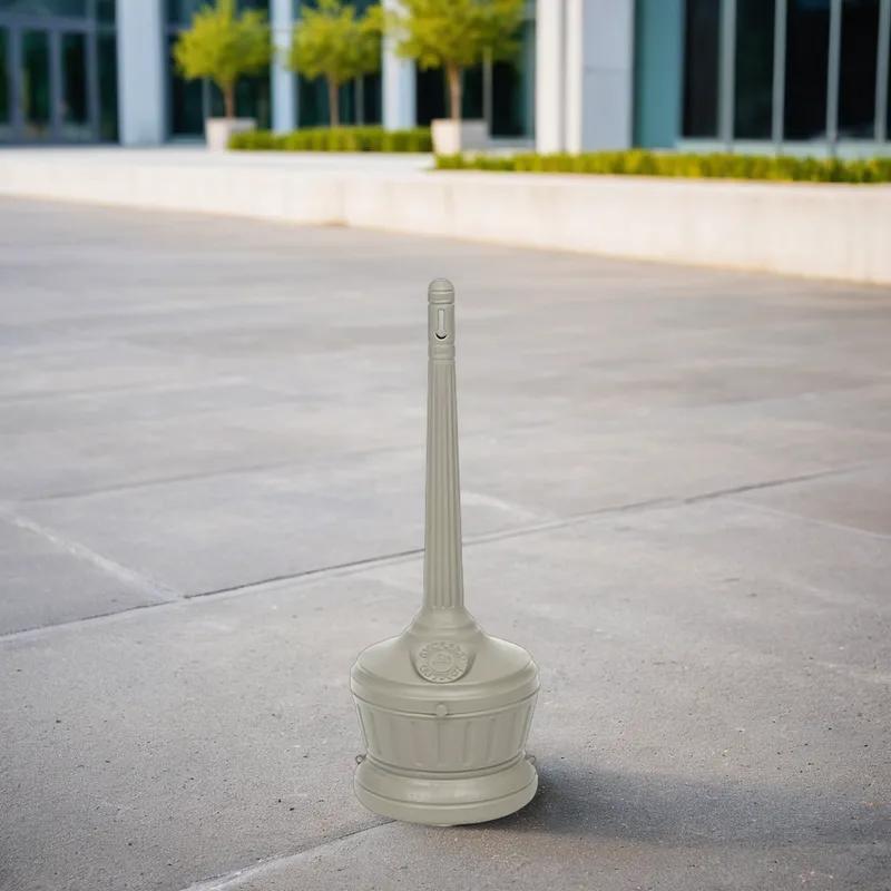 Smokers' Outpost® Ashtray 15X15.5X43 IN Beige PE Oxygen-Restricting 1/Each