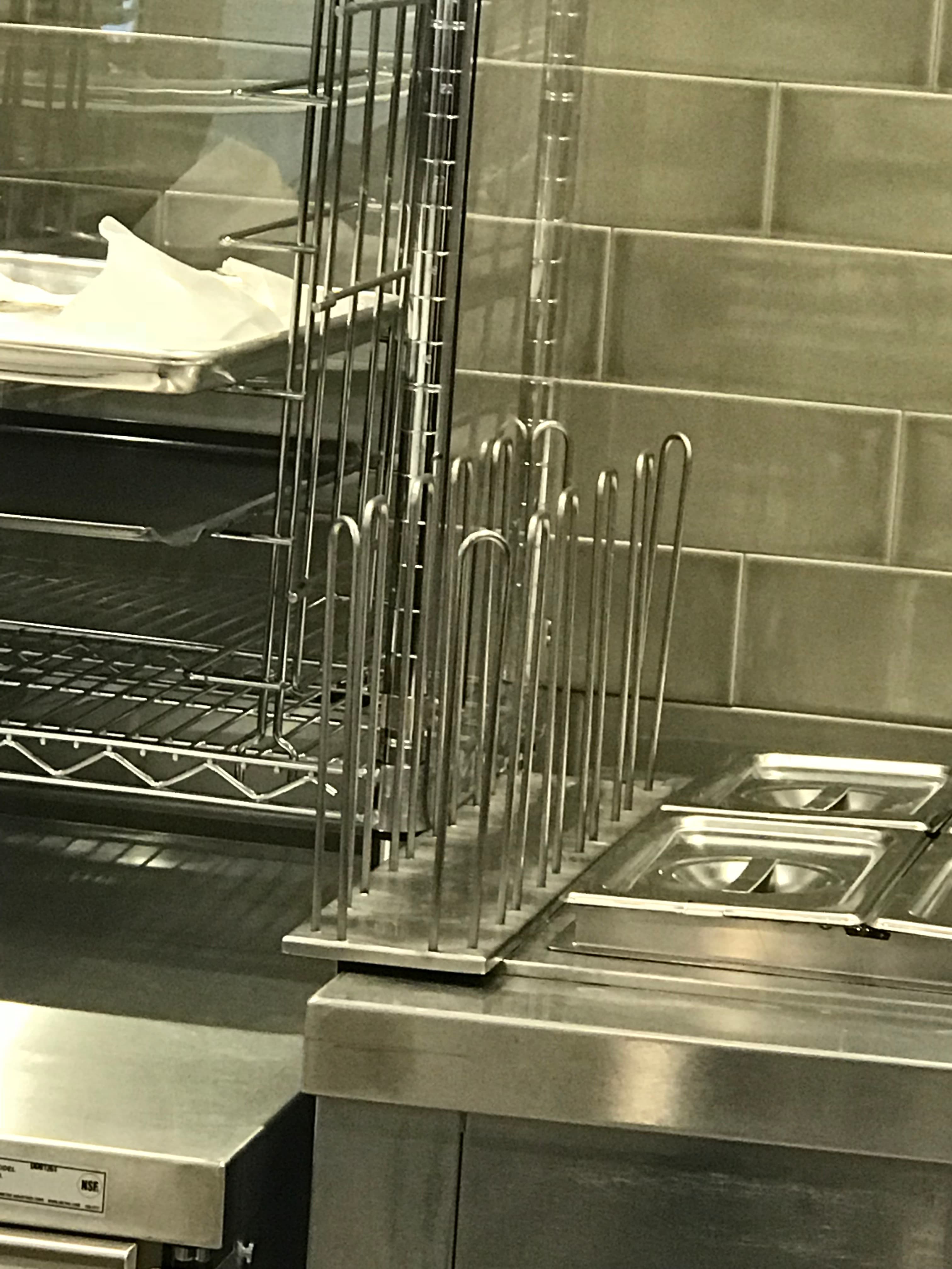 Soup Lid & Cup Holder Metal Silver For The Hot Food Table 1/Each