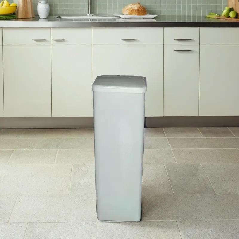 Trash Can 20 GAL 80 QT Plastic With Flat Lid 1/Each