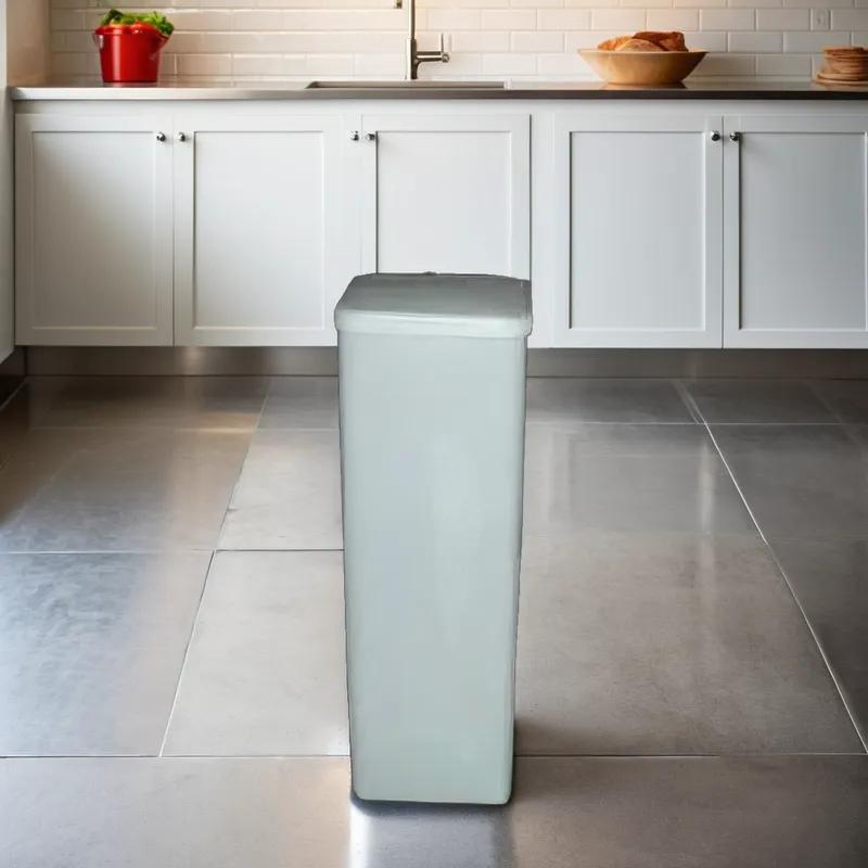 Trash Can 20 GAL 80 QT Plastic With Flat Lid 1/Each