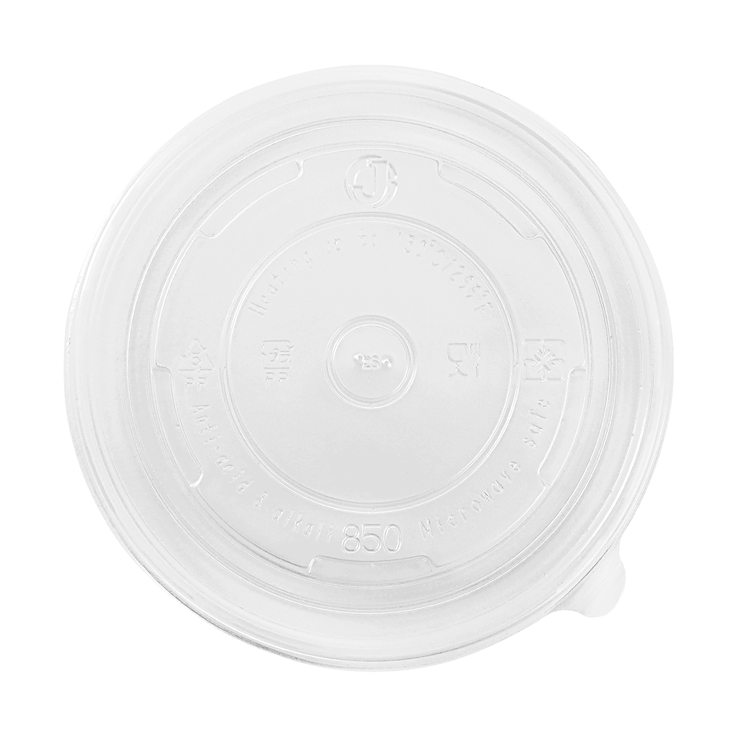 Karat® Lid Flat 5.6 IN PP Clear Round For 24-32 OZ Container 600/Case