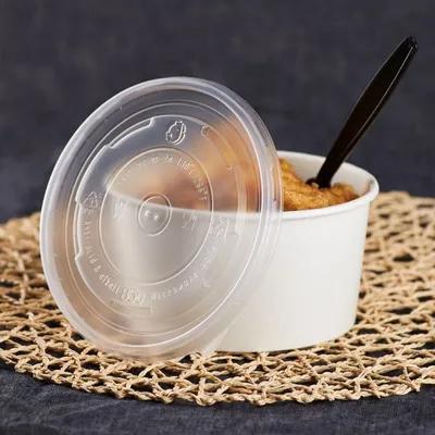 Karat® Lid Flat 5.6 IN PP Clear Round For 24-32 OZ Container 600/Case