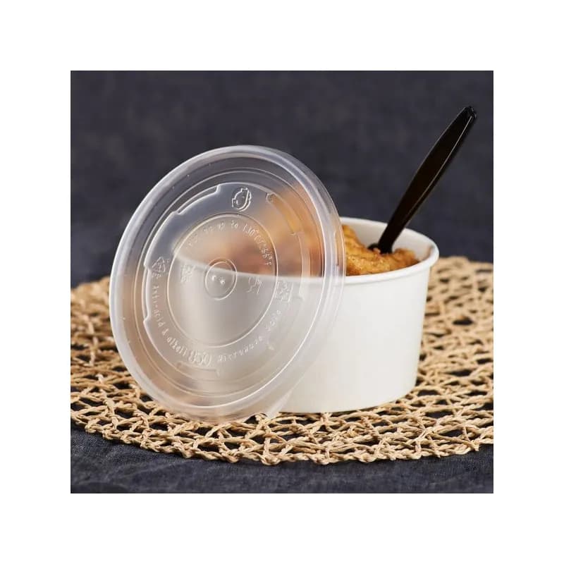 Karat® Lid Flat 5.6 IN PP Clear Round For 24-32 OZ Container 600/Case