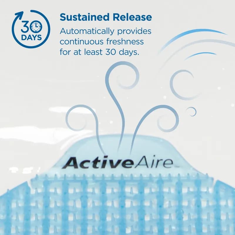 ActiveAire® Urinal Screen Coastal Breeze Blue Plastic Low Splash Deodorizer 12/Case