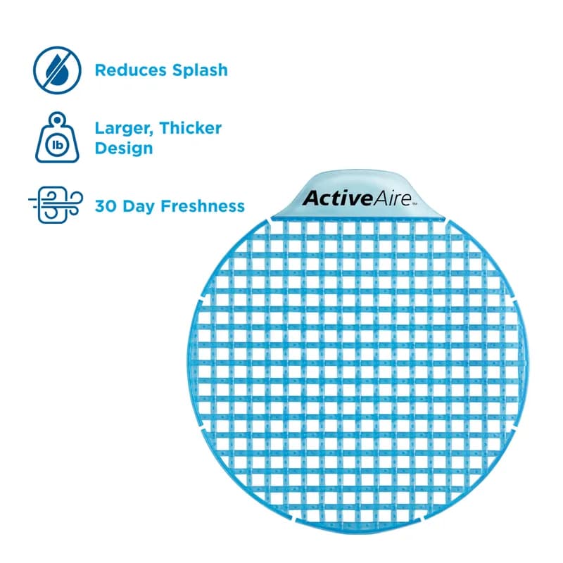 ActiveAire® Urinal Screen Coastal Breeze Blue Plastic Low Splash Deodorizer 12/Case
