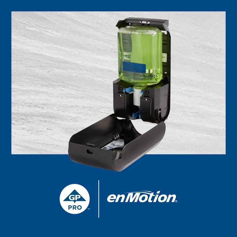 enMotion® Hand Sanitizer & Soap Dispenser Black Automatic Surface Mount For enMotion Gen2 1/Each