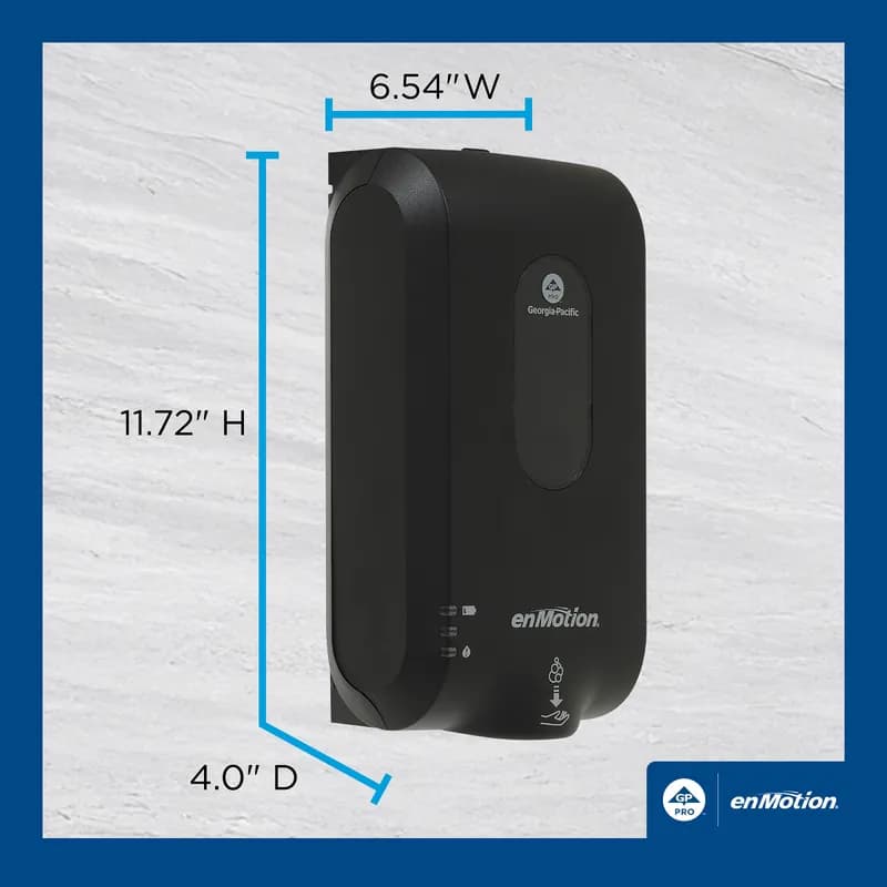 enMotion® Hand Sanitizer & Soap Dispenser Black Automatic Surface Mount For enMotion Gen2 1/Each