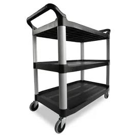 Xtra Utility Cart 40.6X20X38 IN 300 LB Black Gray Resin Open Sides 4 IN TPR Caster 1/Each