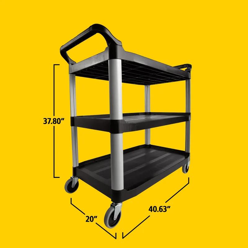 Xtra Utility Cart 40.6X20X38 IN 300 LB Black Gray Resin Open Sides 1/Each