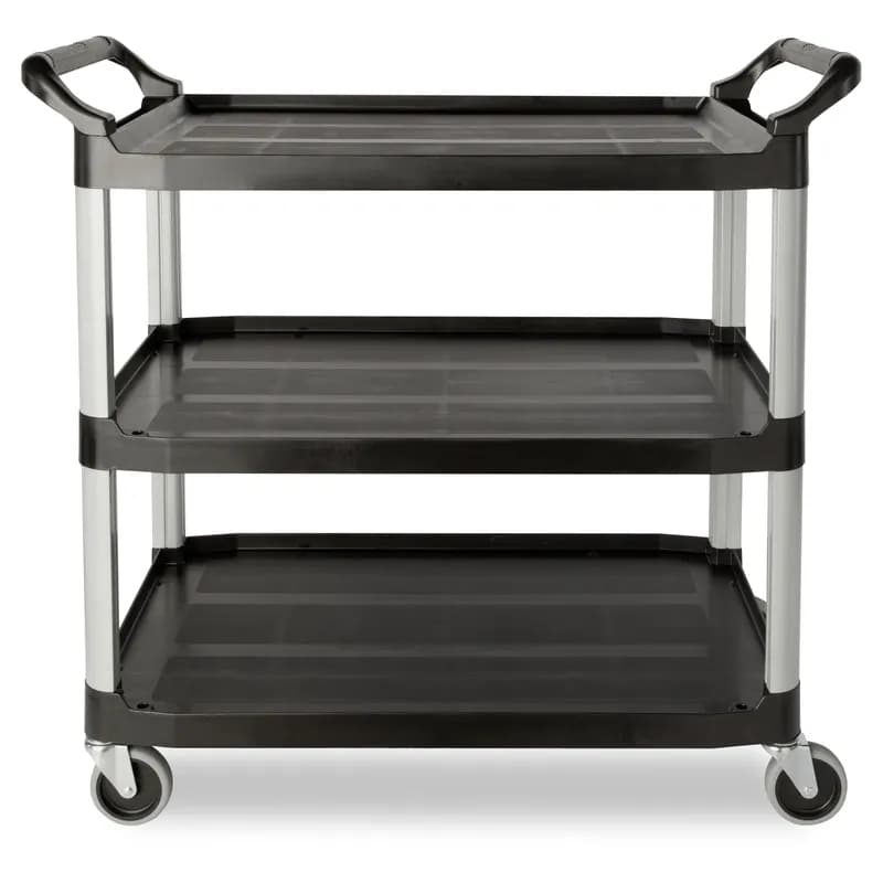 Xtra Utility Cart 40.6X20X38 IN 300 LB Black Gray Resin Open Sides 4 IN TPR Caster 1/Each