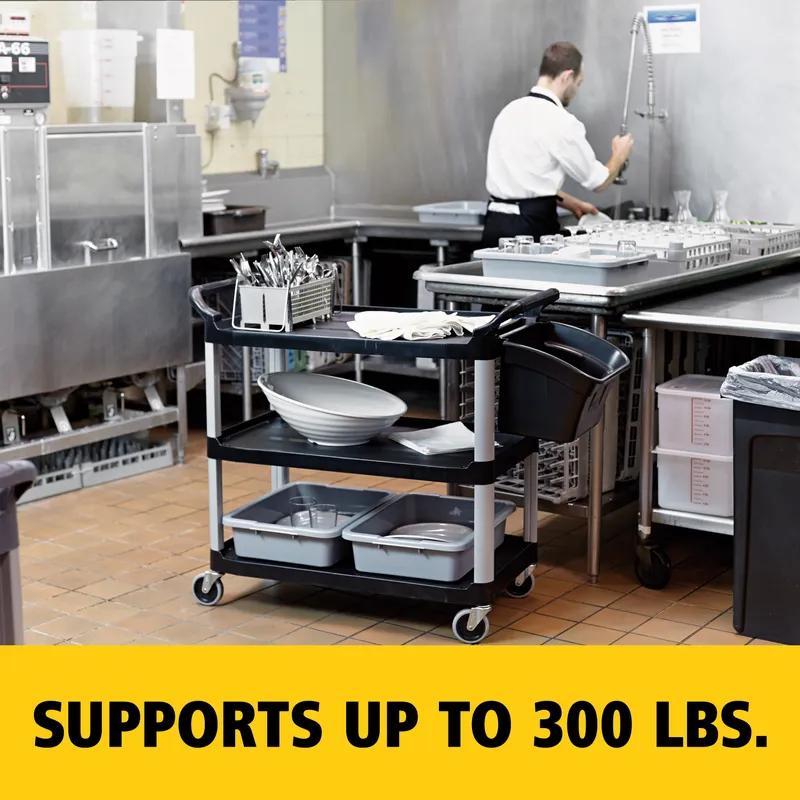 Xtra Utility Cart 40.6X20X38 IN 300 LB Black Gray Resin Open Sides 1/Each