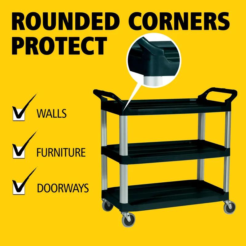 Xtra Utility Cart 40.6X20X38 IN 300 LB Black Gray Resin Open Sides 1/Each