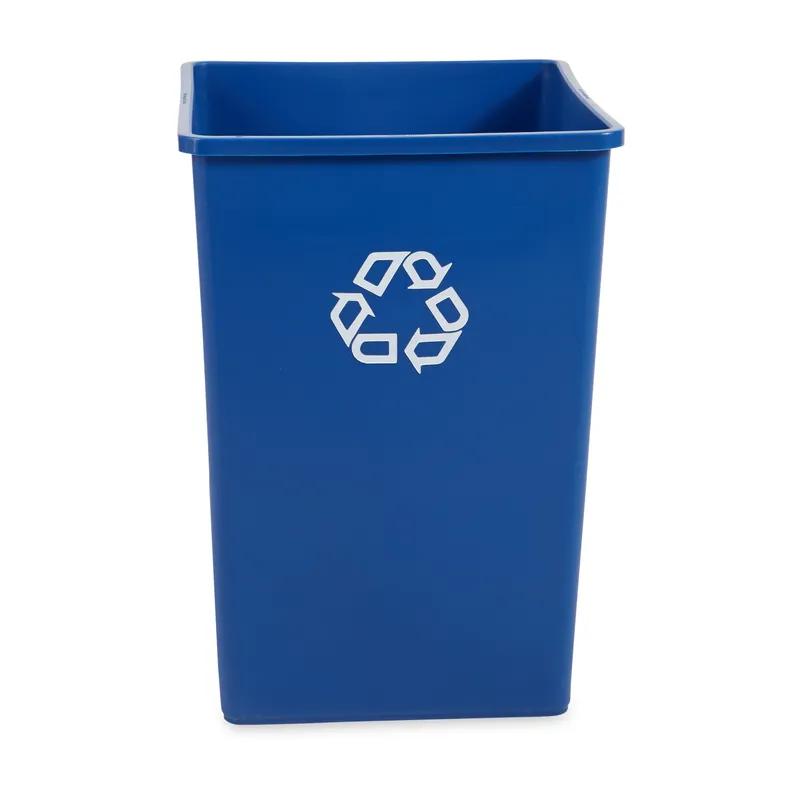 Recycling Bin 35 GAL 140 QT Blue Square Resin 1/Each