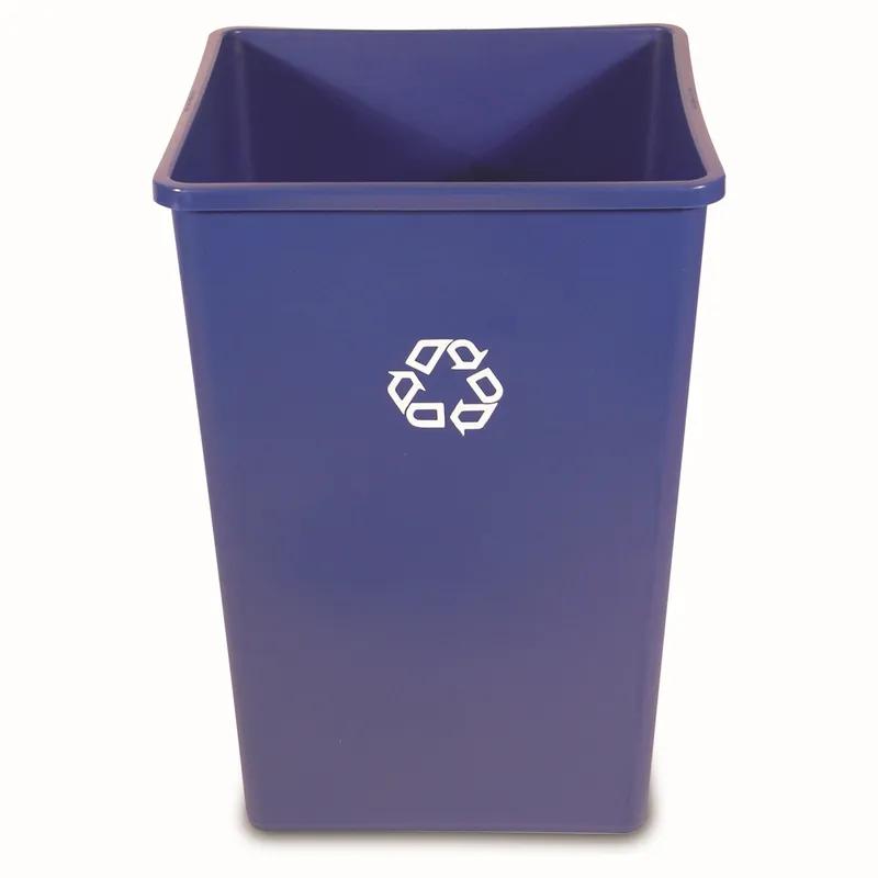 Recycling Bin 35 GAL 140 QT Blue Square Resin 1/Each