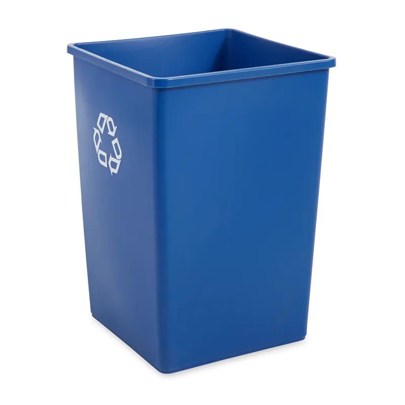 Recycling Bin 35 GAL 140 QT Blue Square Resin 1/Each