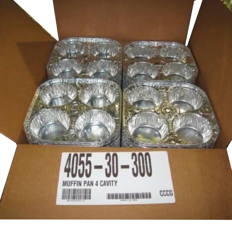 Cupcake & Muffin Pan Giant 4 Compartment Aluminum 300/Case