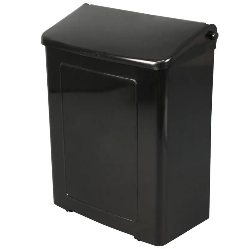 Menstrual Care Disposal Receptacle Black Plastic 1/Each