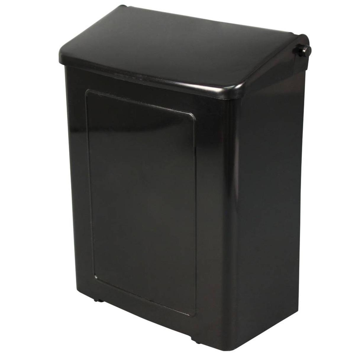 Menstrual Care Disposal Receptacle Black Plastic 1/Each